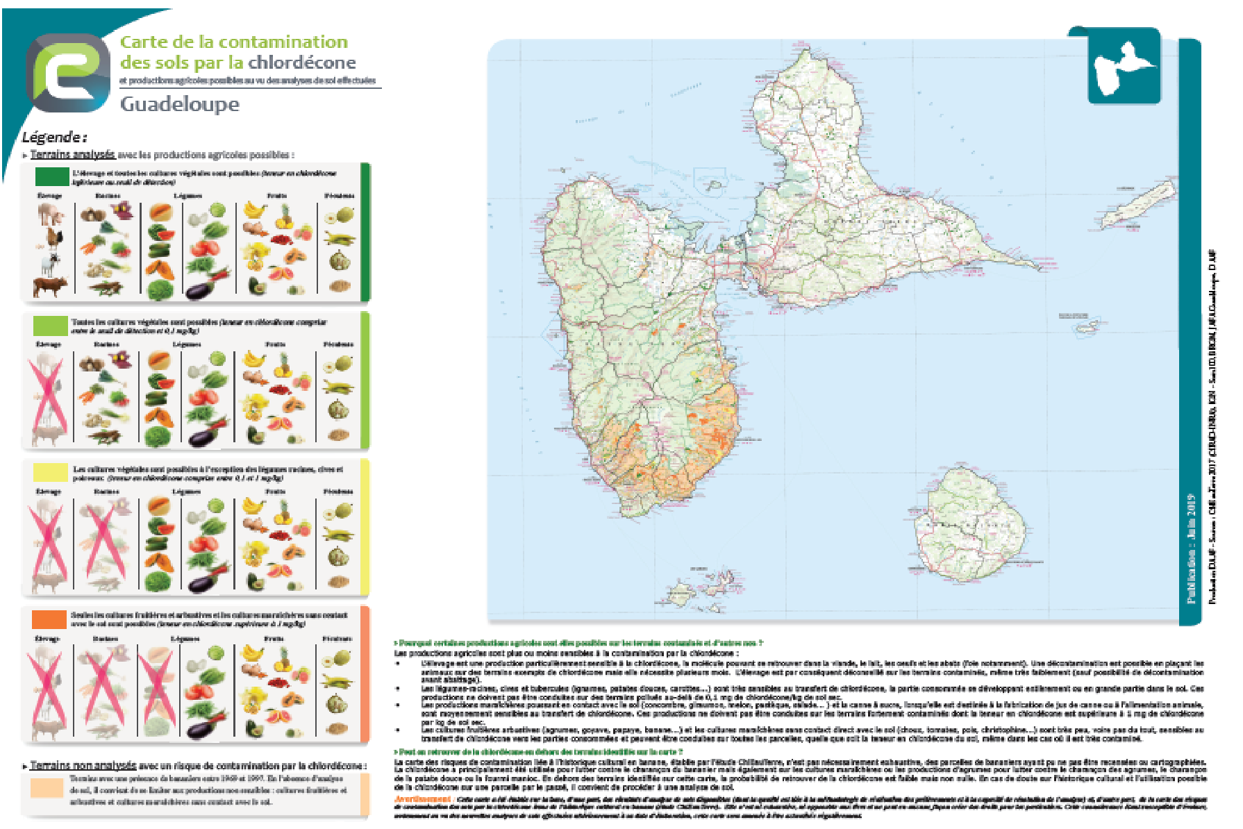 Titiri Note Chlordécone : où est localisée la pollution ? - TITIRI